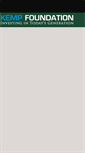 Mobile Screenshot of kempfoundation.org