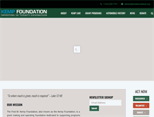 Tablet Screenshot of kempfoundation.org